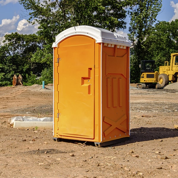 how often are the portable toilets cleaned and serviced during a rental period in Bayshore Gardens